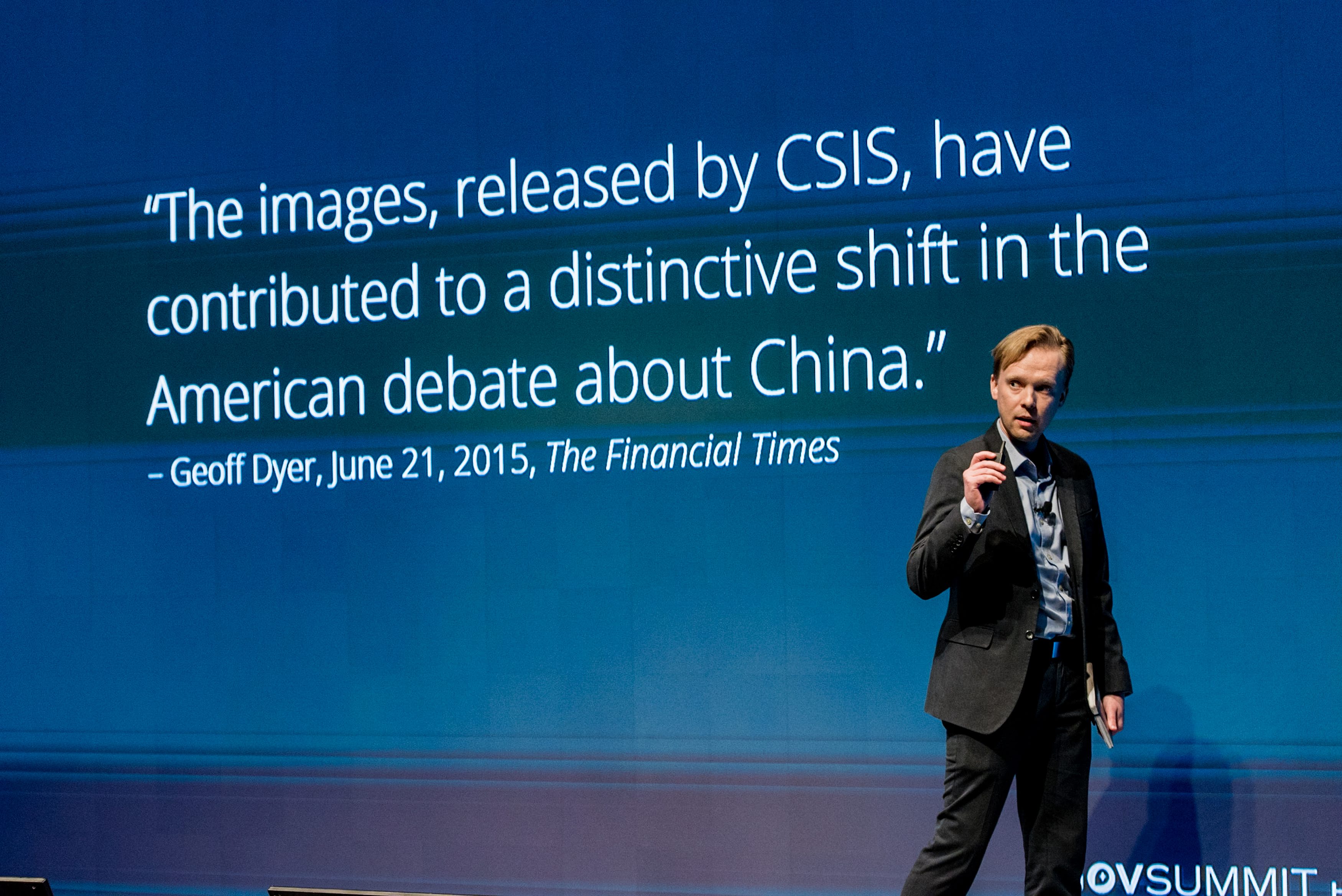 Paul Franz presenting at a policy and technology conference